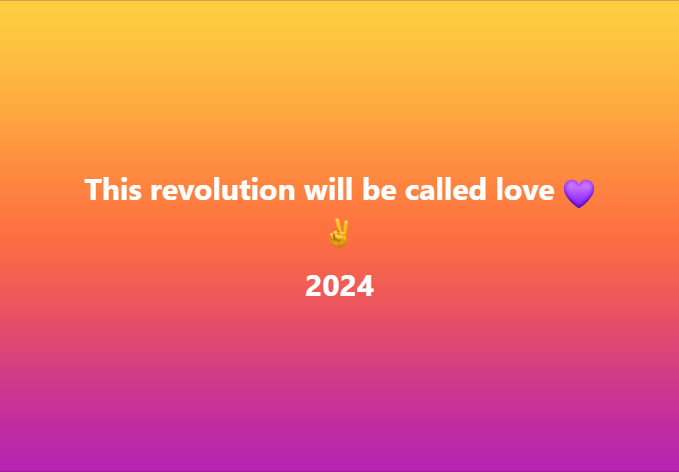 Оваа револуција ќе се нарече ЉУБОВ 2024